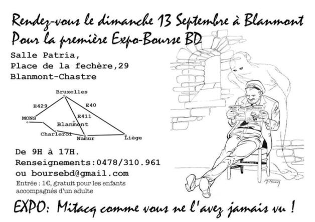 Affiche Bourse et exposition BD Blanmont 2015